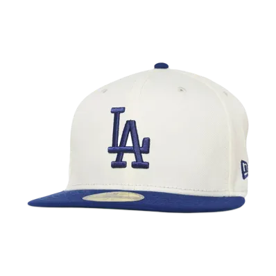 NEW ERA 59FIFTY MLBCO 80S 2TONE Los Angeles Dodgers "CHROME/DARK ROYAL"