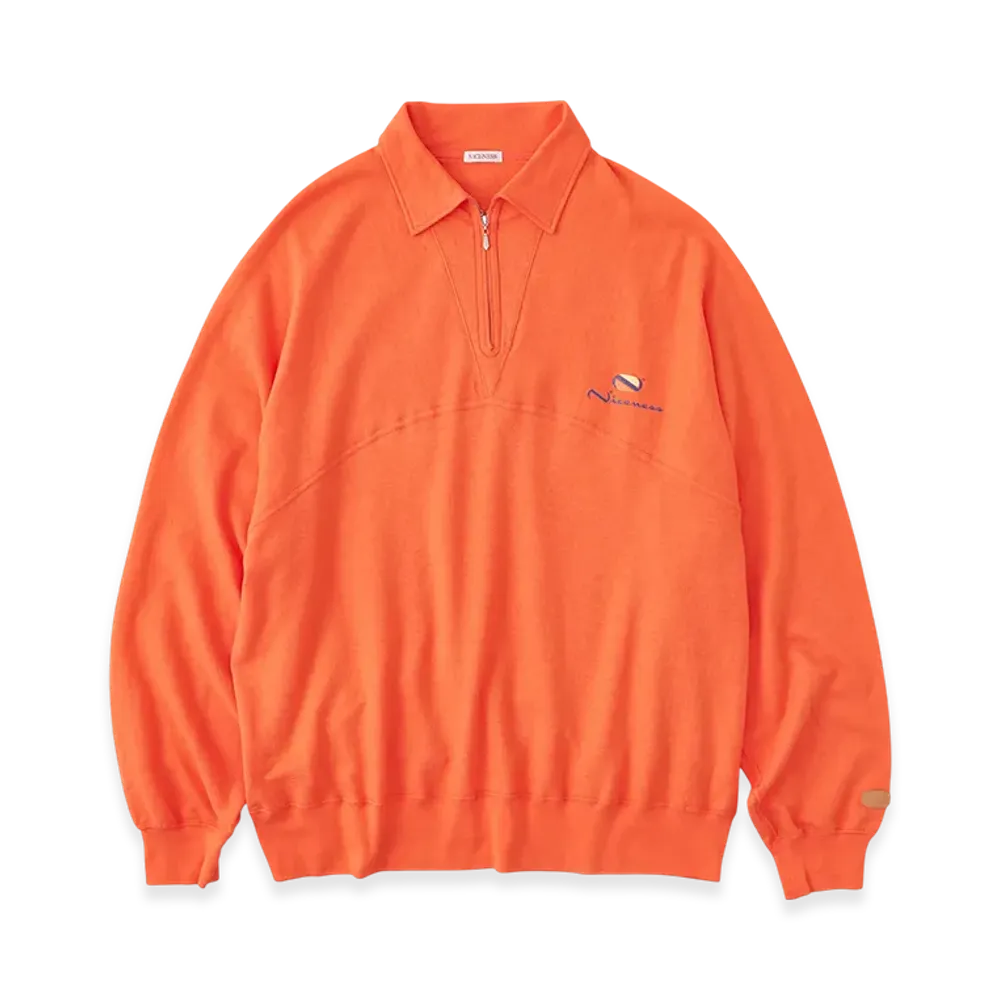 NICENESS R.Parada Lightweight Sweat Half-Zip Pullover "Orange"