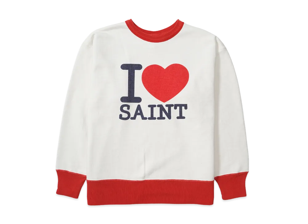 Saint Mxxxxxx Crew Neck Sweat I Love Saint "White"