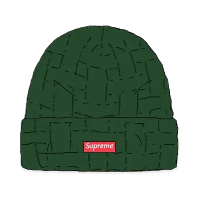Supreme Basket Weave Beanie "Green"