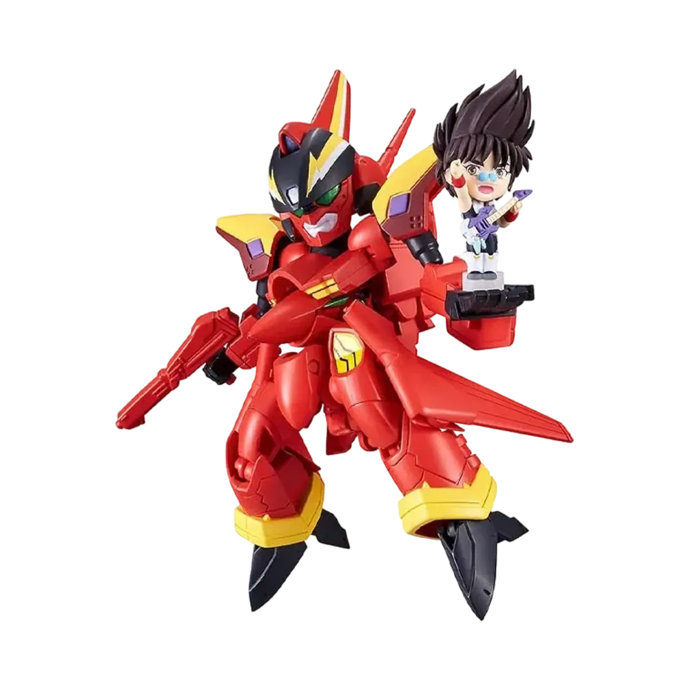 BANDAI "TINY SESSION" -Macross 7- VF-19 CUSTOM FIRE VALKYRIE with BASARA NEKKI