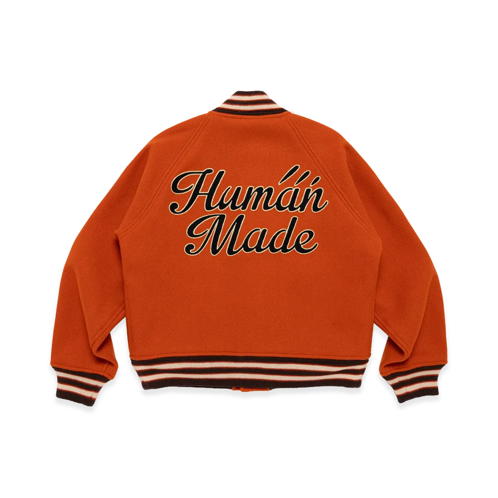 HUMAN MADE Wool Varsity Jacket "Orange"
