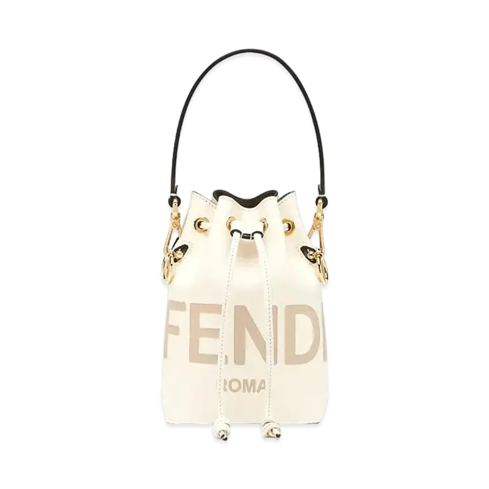 FENDI Montresol Leather Mini Bag "White"