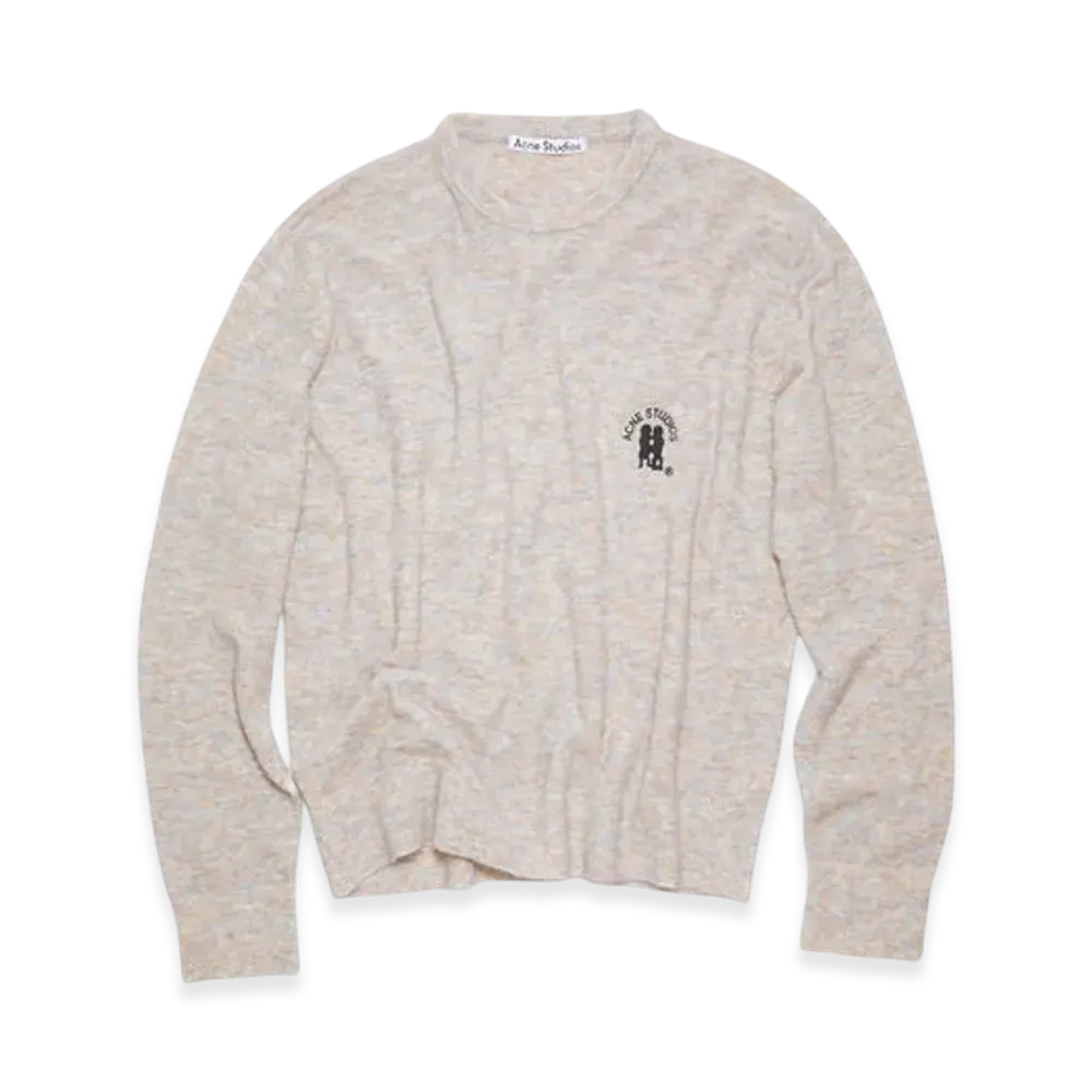 Acne Studios Embroidered Logo Jumper "Light Grey/Brown Melange"