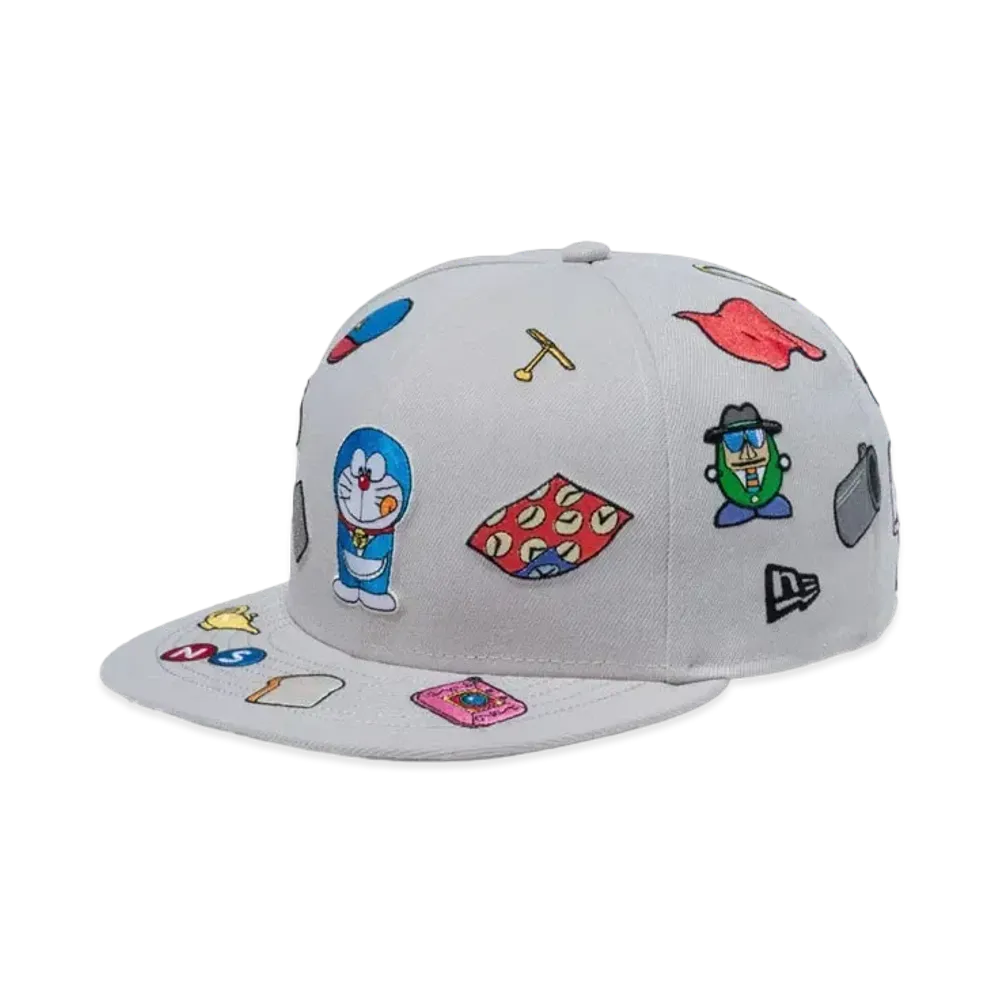 NEW ERA x Doraemon 9FIFTY All Over Logo "Stone"