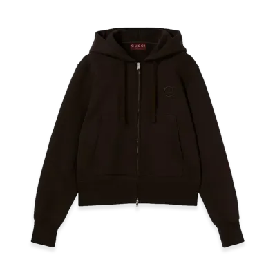 GUCCI Sweatshirt with Logo Embroidery "Brown"