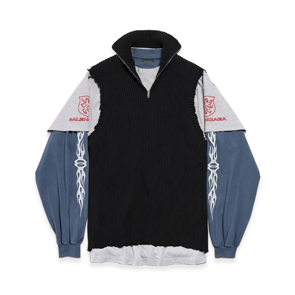 BALENCIAGA Hybrid Sweater "Black/Multicolor"