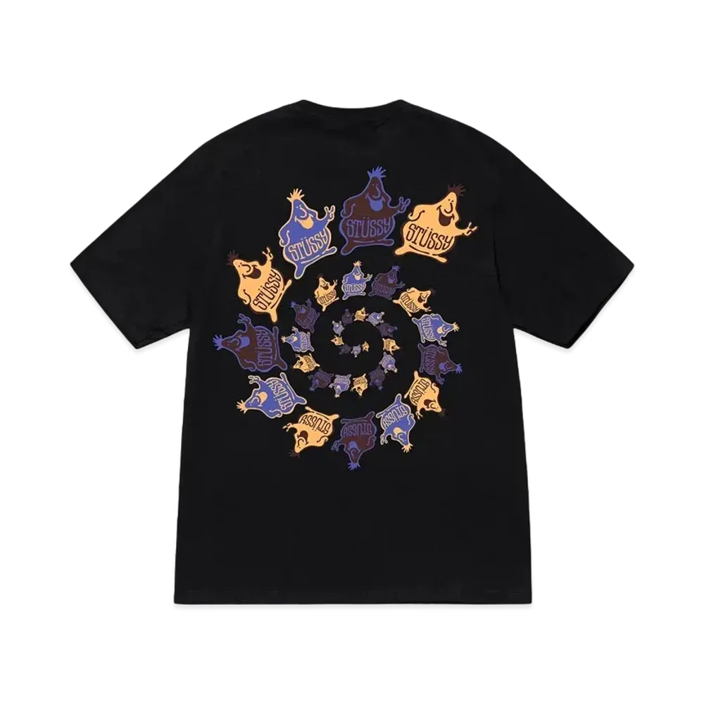 Stussy Mr. Blob Spiral Tee "Black"