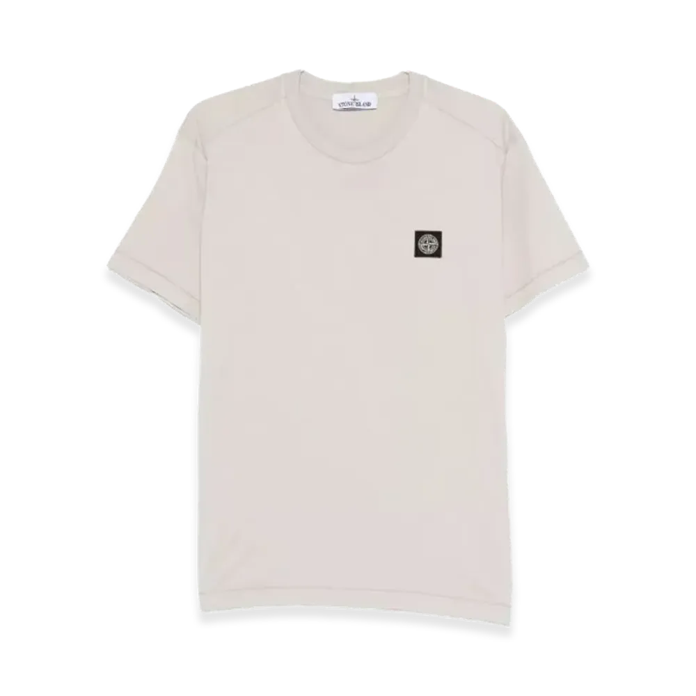 Stone Island Slim Fit Cotton Jersey T-Shirt With Compass Patch "Grey"