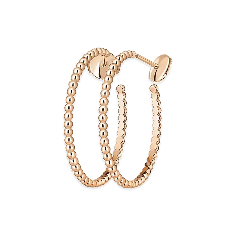 Van Cleef & Arpels Perlee gold pearls hoop earrings small model "18K Rose gold"