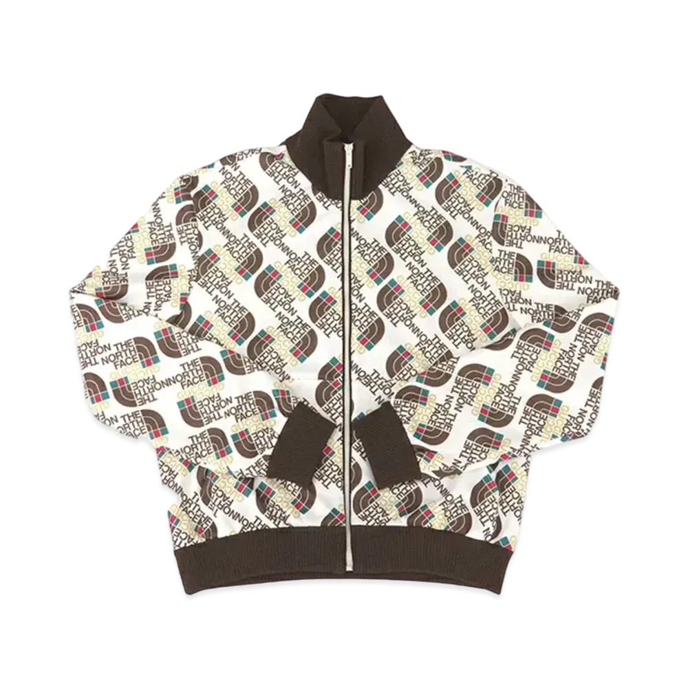 GUCCI x The North Face Logo Technical Track Jacket "White/Brown"