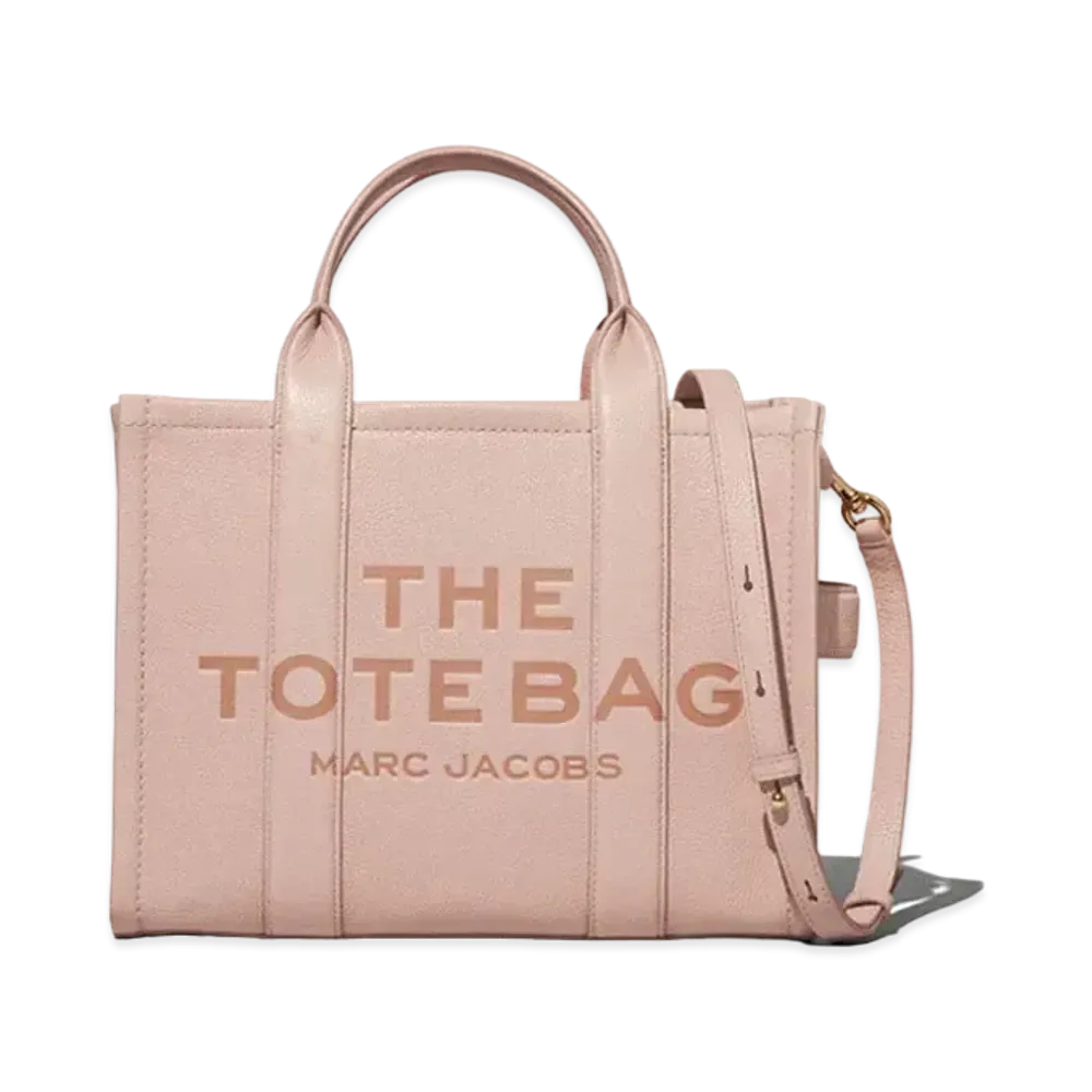 Marc Jacobs The Leather Medium Tote Bag "Rose"