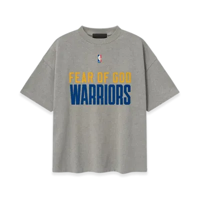 FEAR OF GOD ESSENTIALS Warriors 90's Tee "Concrete Heather"