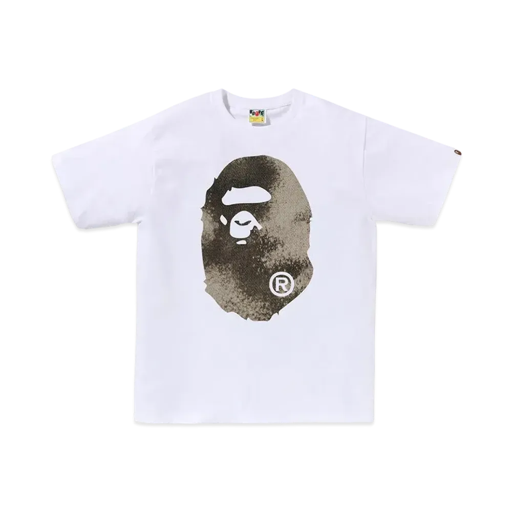 A BATHING APE High Tone Bleach Big Ape Head Tee "White"