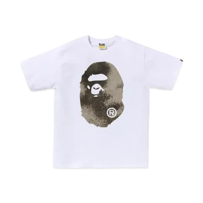 A BATHING APE High Tone Bleach Big Ape Head Tee "White"