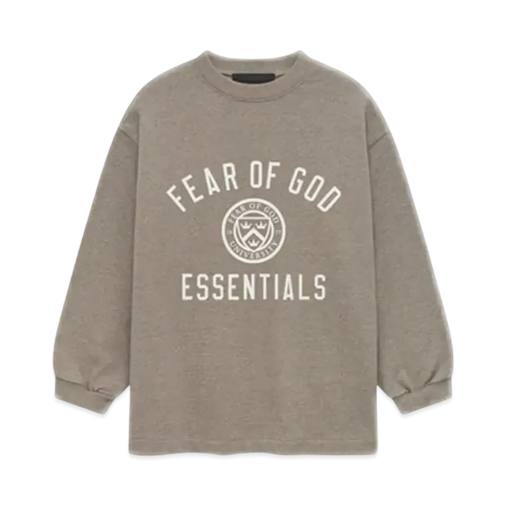 FEAR OF GOD Essentials Kid's Jersey Long Sleeve Tee "Heather Gray"