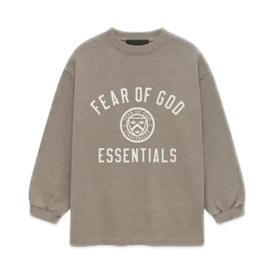 FEAR OF GOD Essentials Kid's Jersey Long Sleeve Tee "Heather Gray"