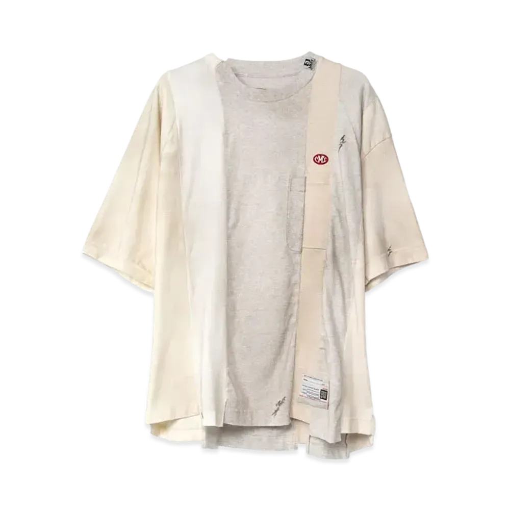 Maison MIHARA YASUHIRO Vertical Switching T-shirt "White"