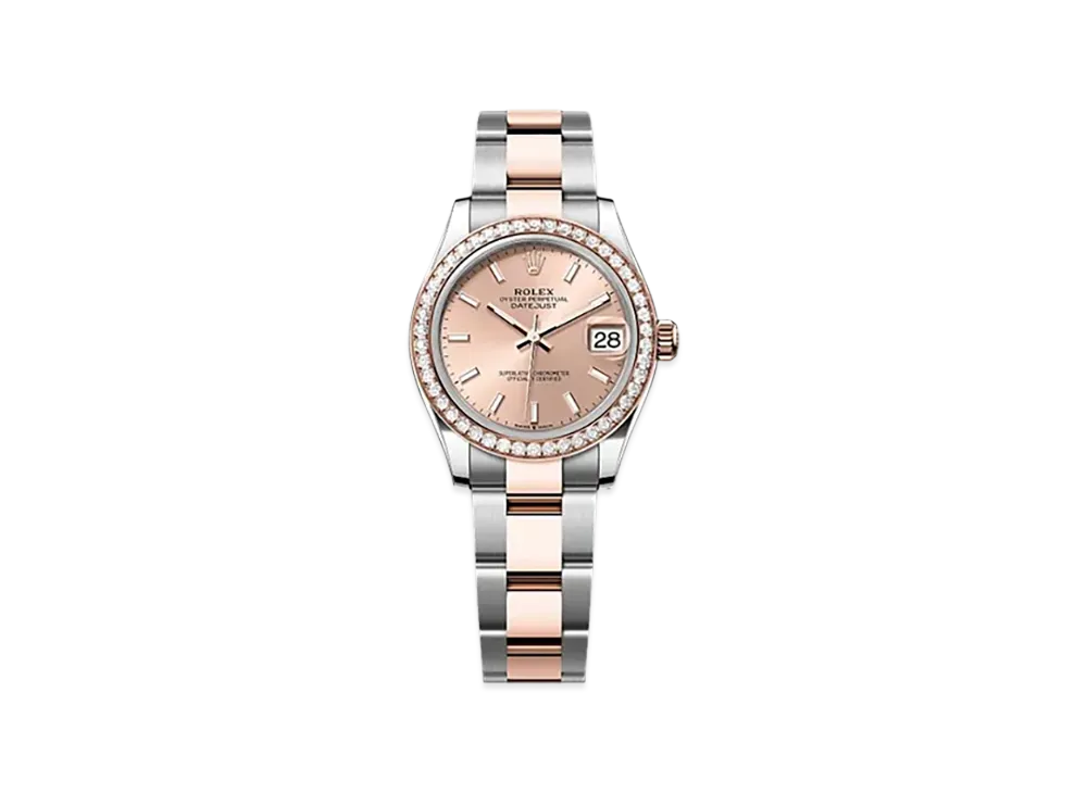 ROLEX Datejust 31mm Oystersteel & Everose Gold Diamond 278381RBR "Rose-colour"