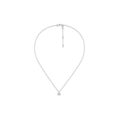 GUCCI GG Running Necklace "White Gold"