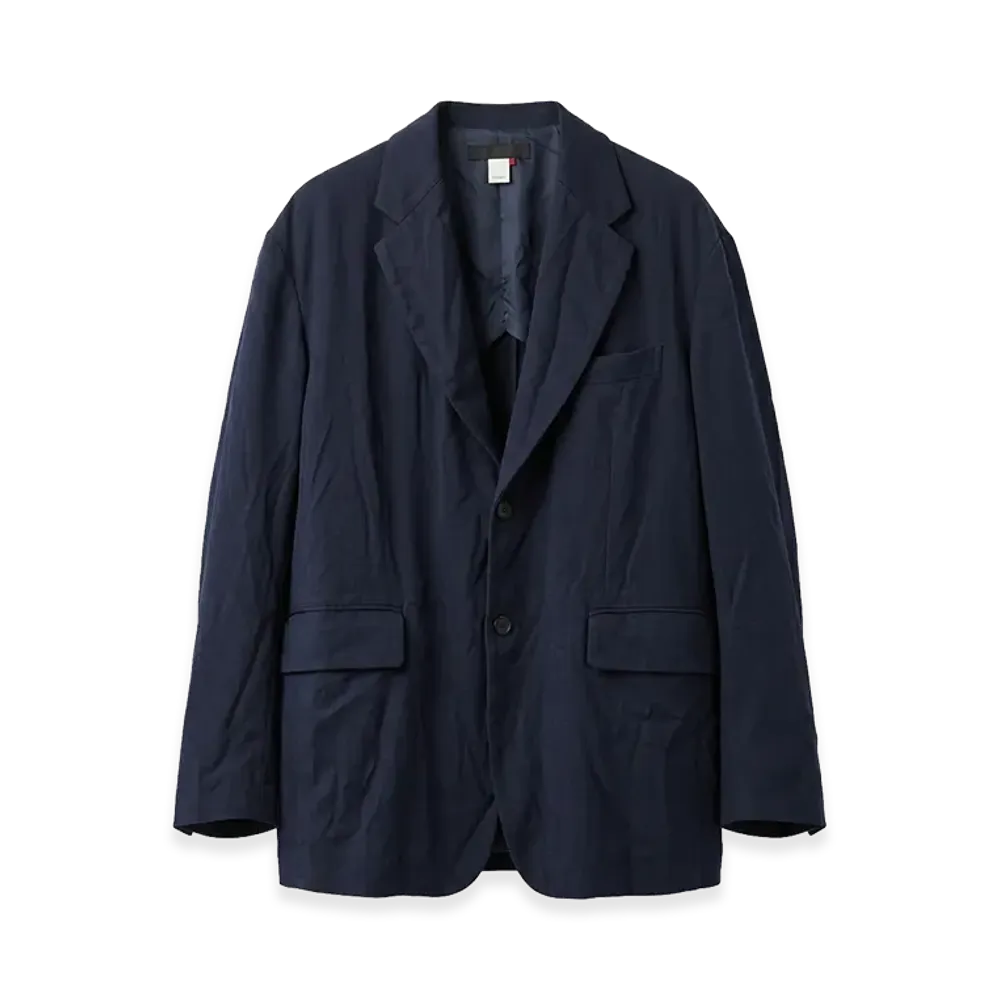 COMME des GARCONS SHIRT Oversized Jacket Polyester Twill Garment Treated "Navy"