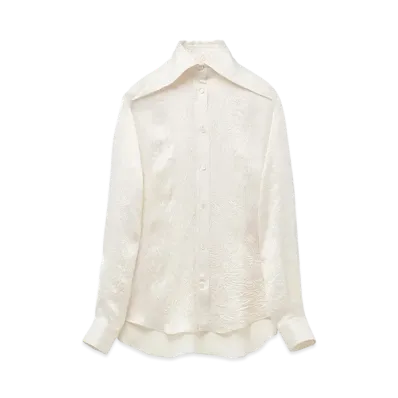 Alexander McQUEEN Exaggerated Collar Shirt "Oyster"