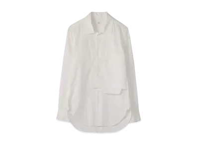 Yohji Yamamoto Y's 100/2 BROAD LAYERED BLOUSE "White"