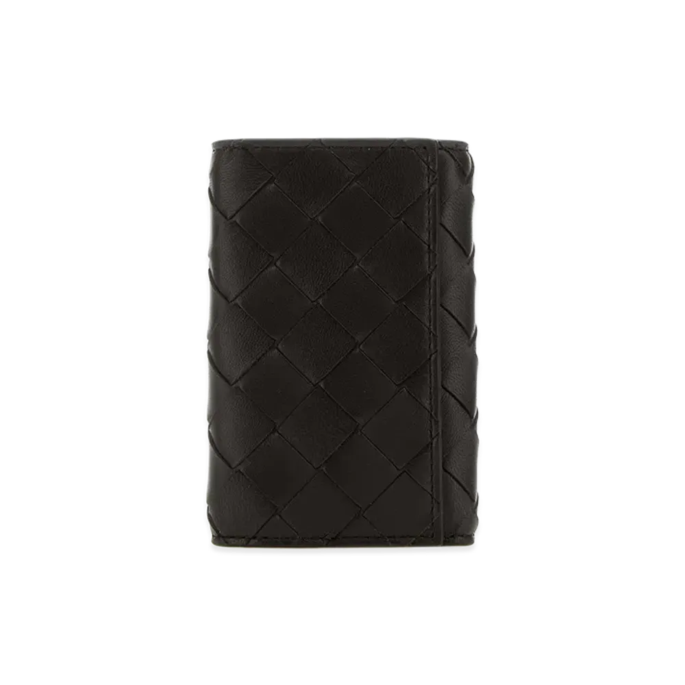 Bottega Veneta Women's Nappa Leather Keyring Case "Dark Brown"