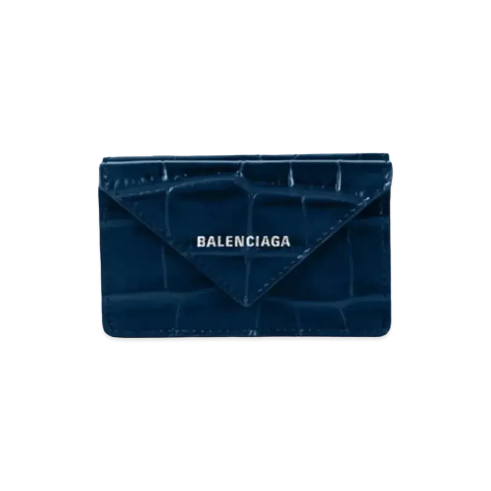 BALENCIAGA Papier Mini Wallet "Blue/Black"
