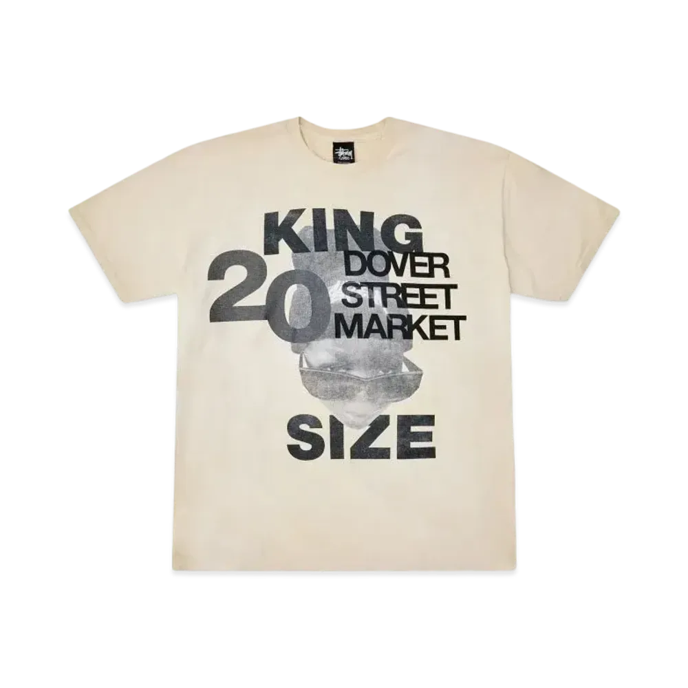 Dover Street Market London x Stussy 20th Anniversary Tee "Tan"