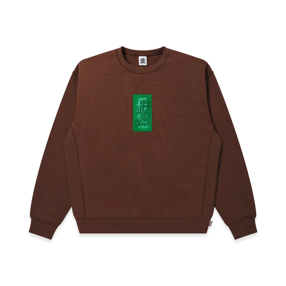 BlackEyePatch HWC Label Crew Sweat "Brown"
