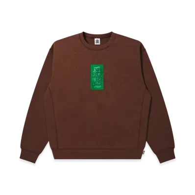 BlackEyePatch HWC Label Crew Sweat "Brown"