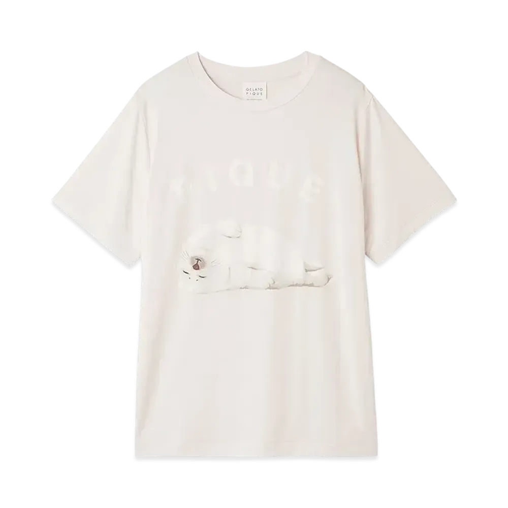 GELATO PIQUE Cool Sensation To The Touch Seal One-Point T-Shirt "Pink"