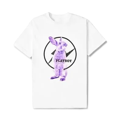 FRAGMENT Meets Playboy Purple Bunny Tee "White"