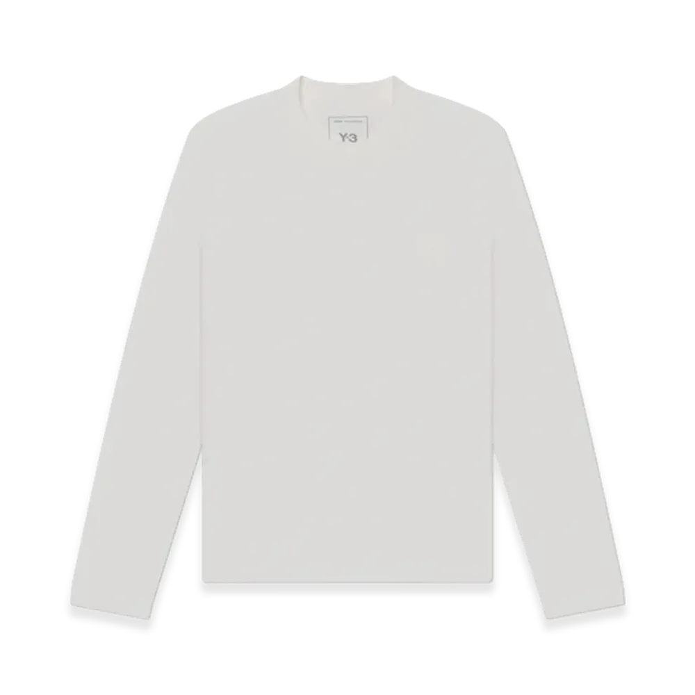 Y-3 Women's Chest Logo Crewneck L/S T-Shirt "White"