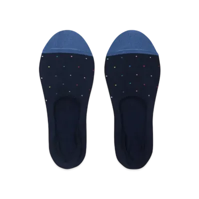 Paul Smith Multicolor Pin Dot Shoe-In Socks "Navy"