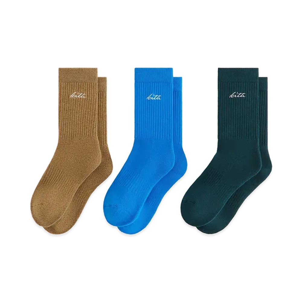 Kith Women Autograph 3-Pack Classic Crew Socks "Multi"