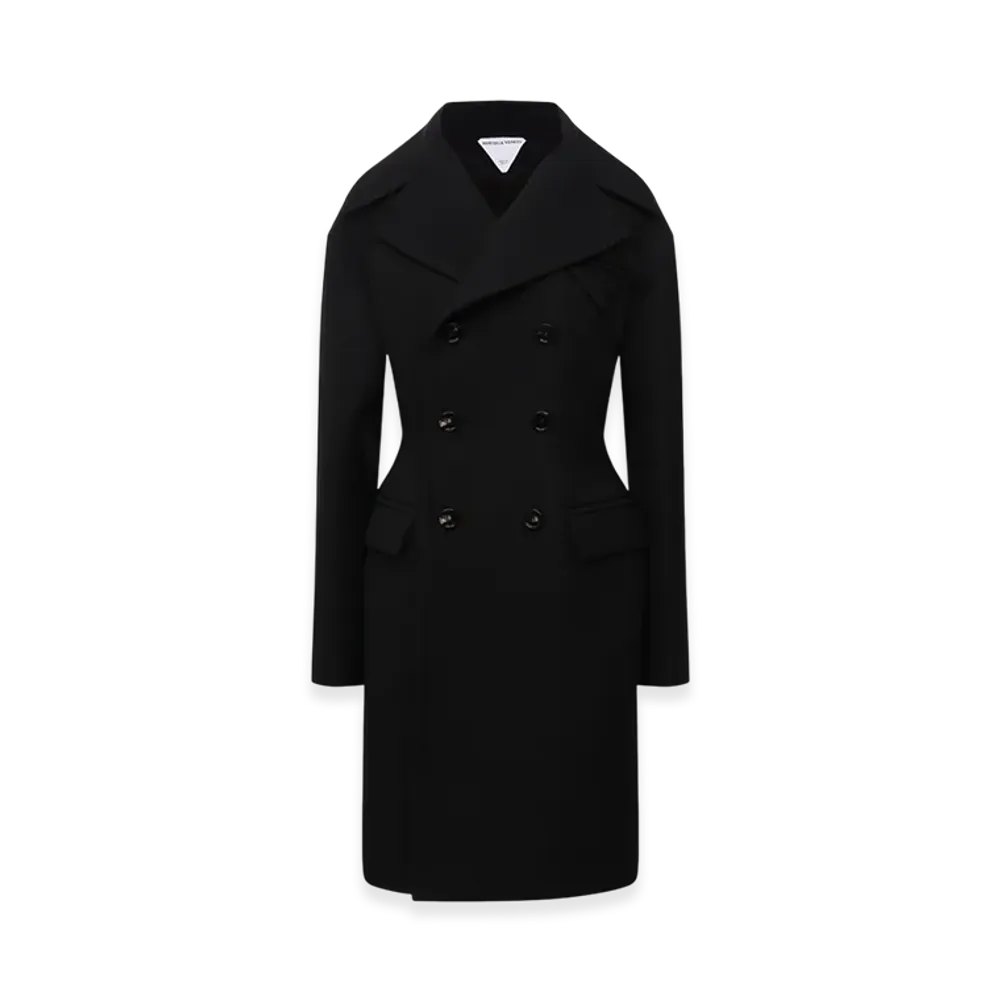 Bottega Veneta Women's Double Breasted Coat "Black"