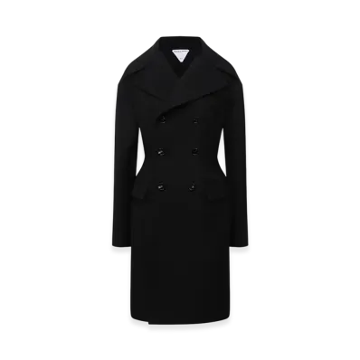 Bottega Veneta Women's Double Breasted Coat "Black"