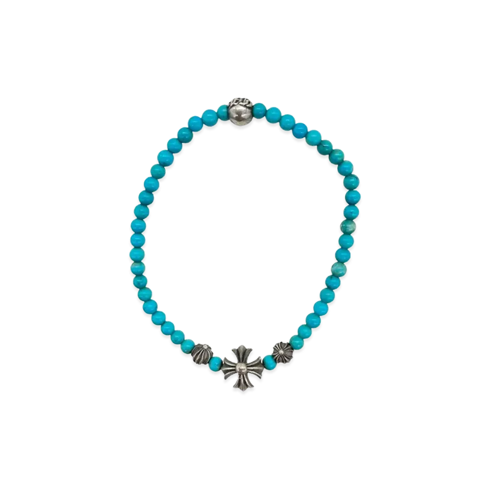 Chrome Hearts 4mm BEAD 15 Bracelet "Turquoise"
