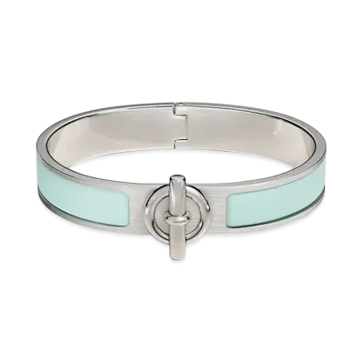 Hermes Clic Glenan Bracelet "Bleu Glacier Mat/Palladium"