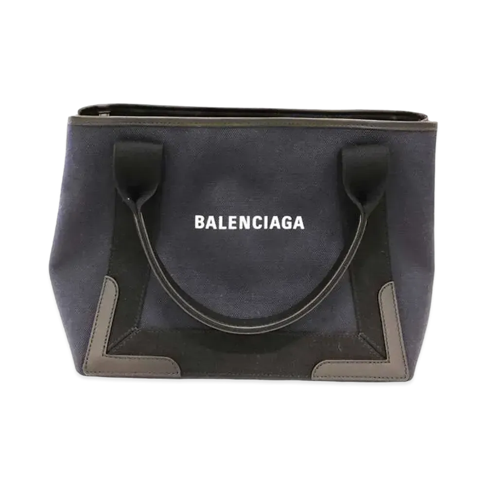 Balenciaga Navy Cabas Tote Bag "Navy/Black"
