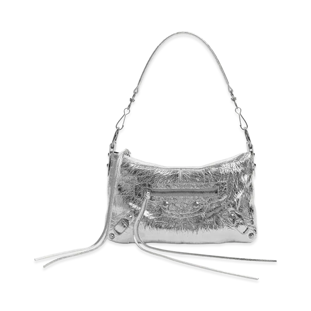 BALENCIAGA Women's Le City Moto Mini "Silver"
