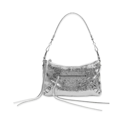 BALENCIAGA Women's Le City Moto Mini "Silver"