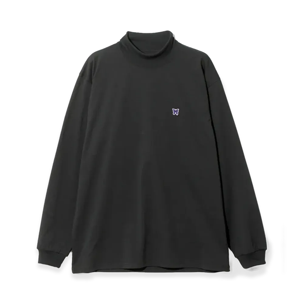NEEDLES L/S Mock Neck Tee Poly Jersey "Black"