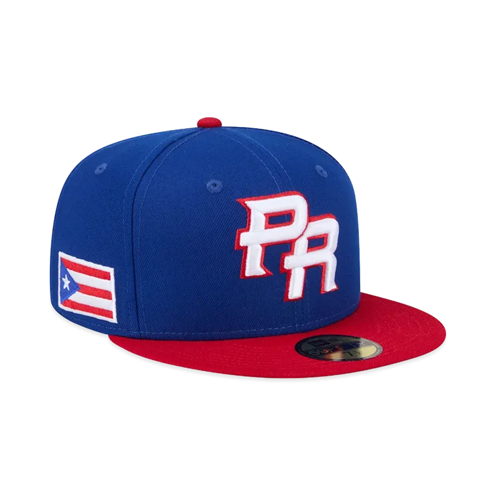 NEW ERA Puerto Rico Baseball 2026WBC World Baseball Classic 59Fifty Fitted Hat "Blue/Red"