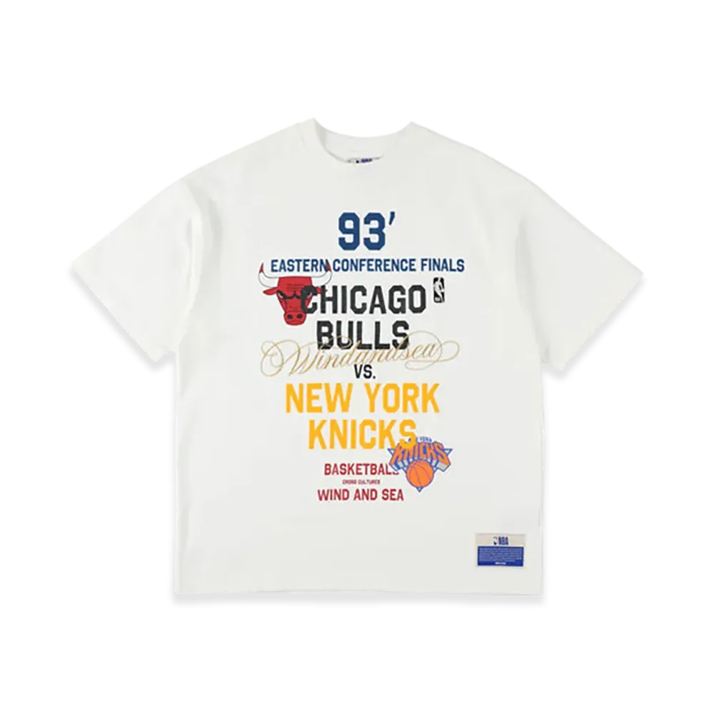 WIND AND SEA x NBA Multi-Technique Graphic Tee (BULLS KNICKS) "White"