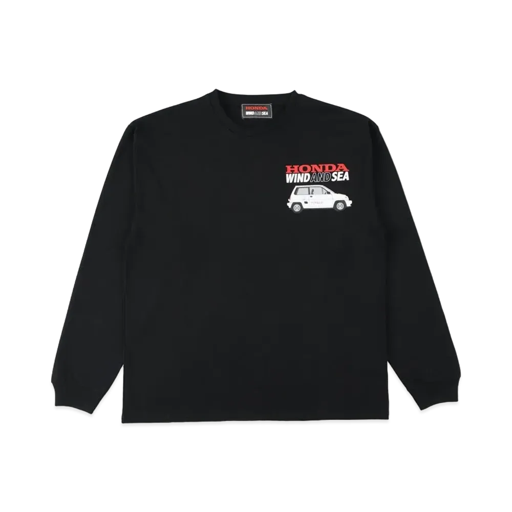 WIND AND SEA x HONDA -CITY TURBO II- L/S T-SHIRT "Black"