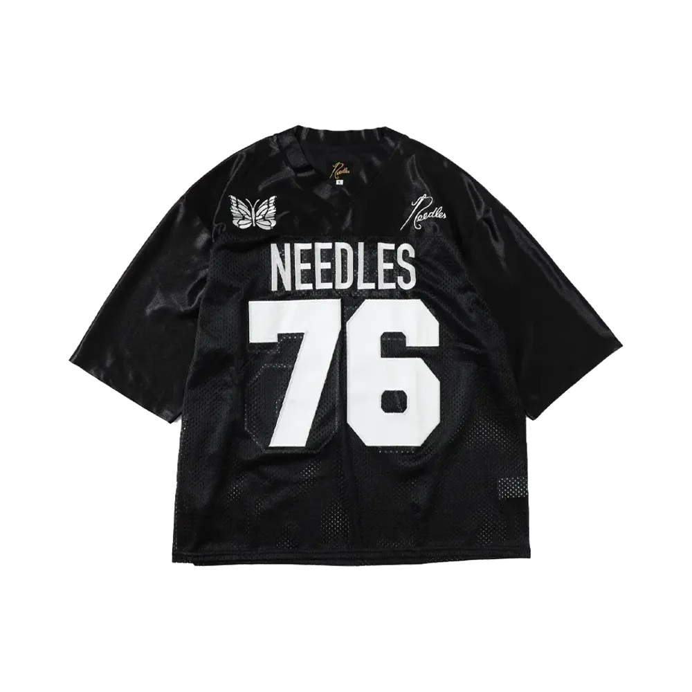 NEEDLES x BEAMS 別注 Football T-Shirt "Black"