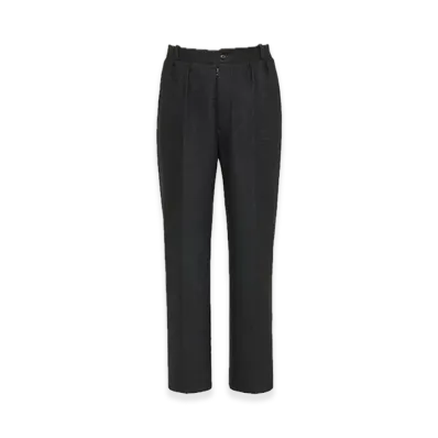 Maison Margiela Felted Wool Straight Leg Trousers "Black"